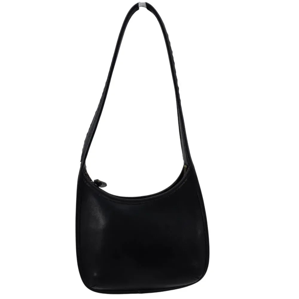 Vintage 1997 Coach Black Leather 9020 Ergo Mini Zip Shoulder Bag Made In USA